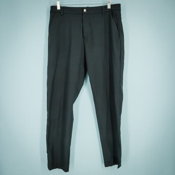Lululemon Size 32 Black Commission Classic Fit Trouser Style Stretch Active Pant - Picture 1 of 5